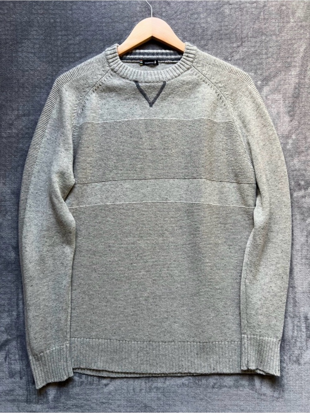 Smartwool Ripple Ridge Crew Neck Sweater Men's Sz M Merino Wool Blend Gray Soft - Picture 10 of 11